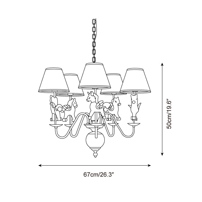 Solvian Chandelier Carousel Kids Playful-Neutral Decor