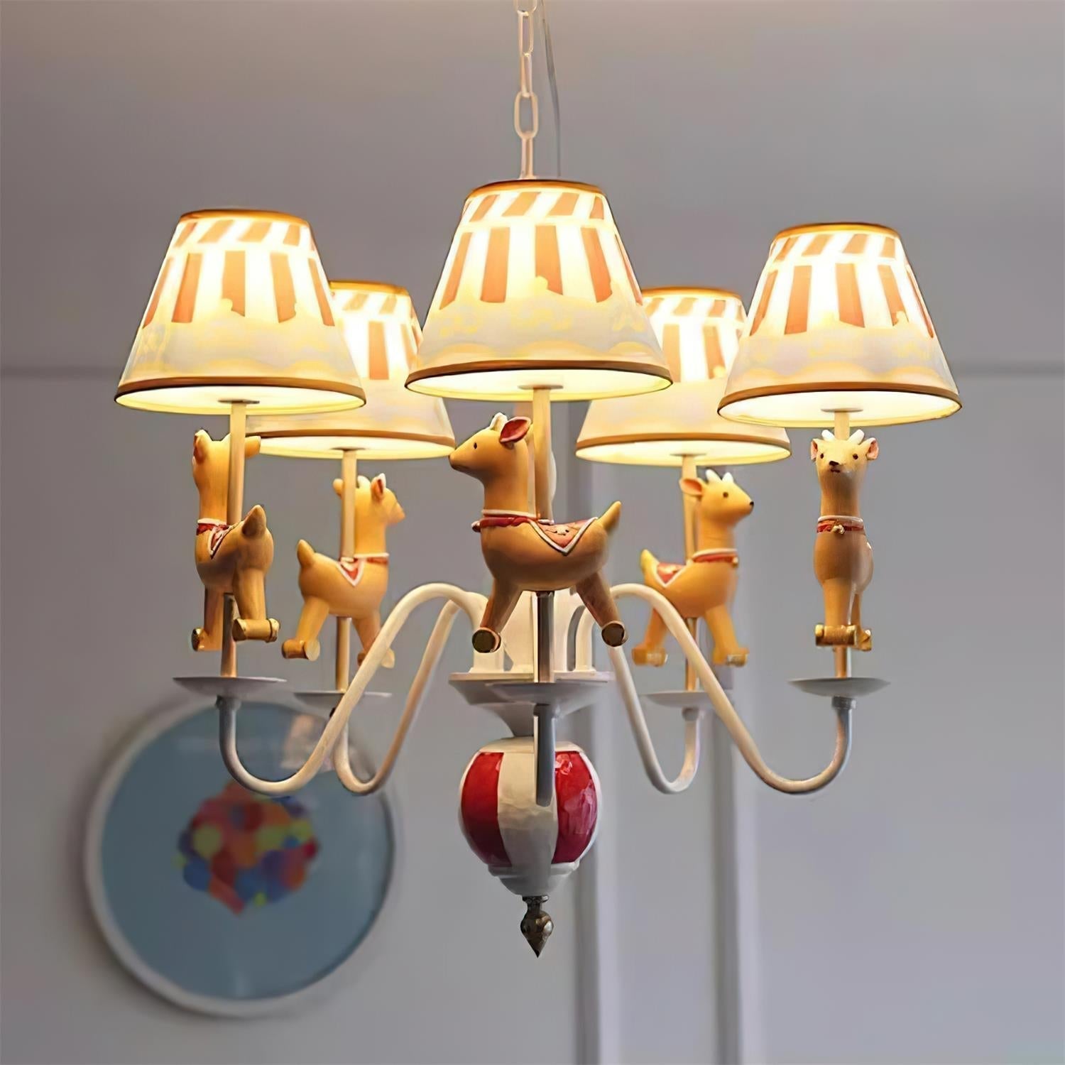 Solvian Chandelier Carousel Kids Playful-Neutral Decor