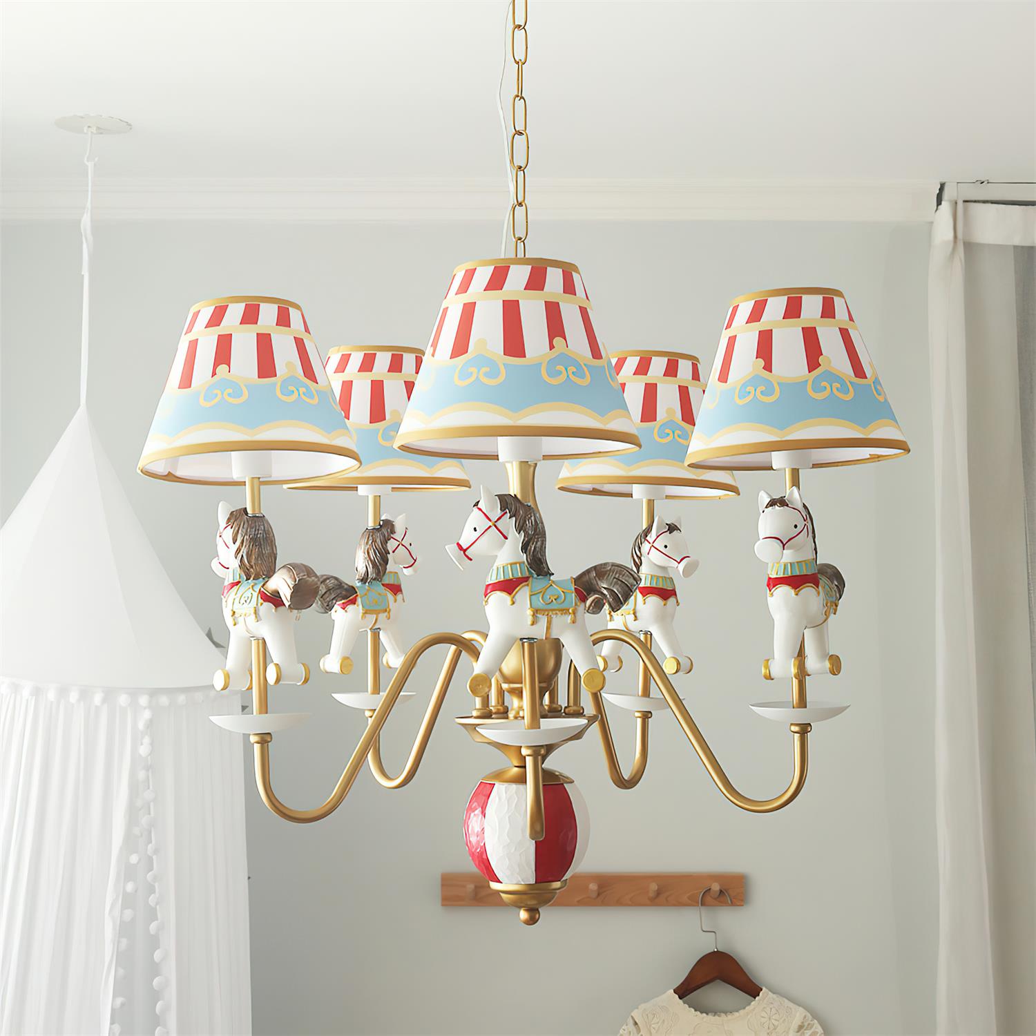Solvian Chandelier Carousel Kids Playful-Neutral Decor