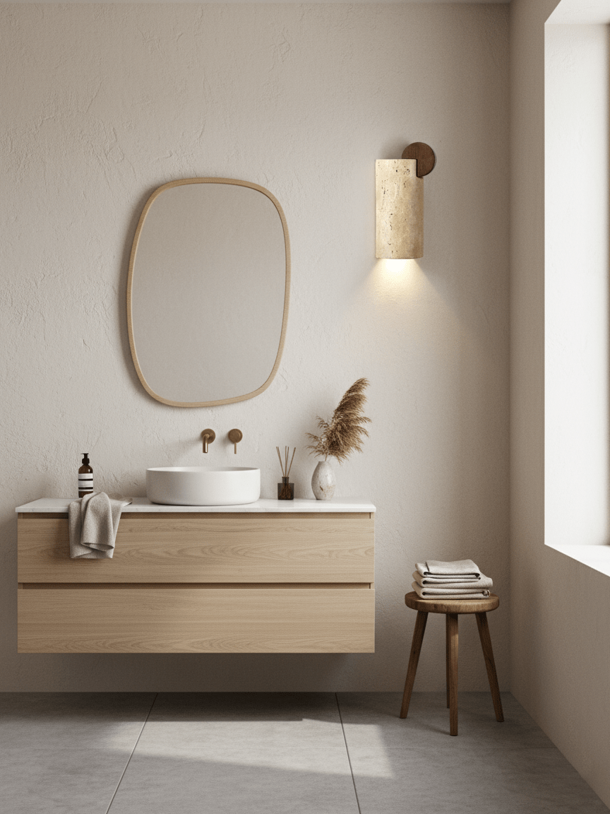 Circular Accent Wall Sconce-Neutral Decor