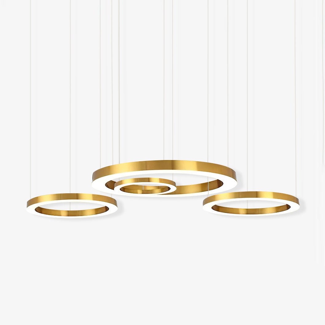 Dexlin Pendant Light LED Ring Gold Modern 3-Ring-Neutral Decor