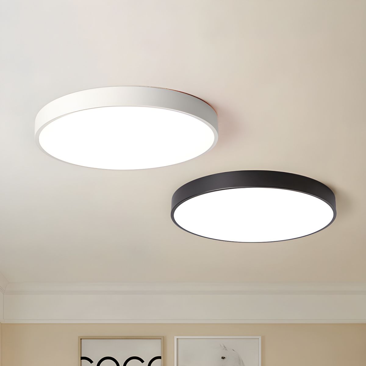 Izoriel Modern Minimalist Circular Slimline Ceiling Light-Neutral Decor