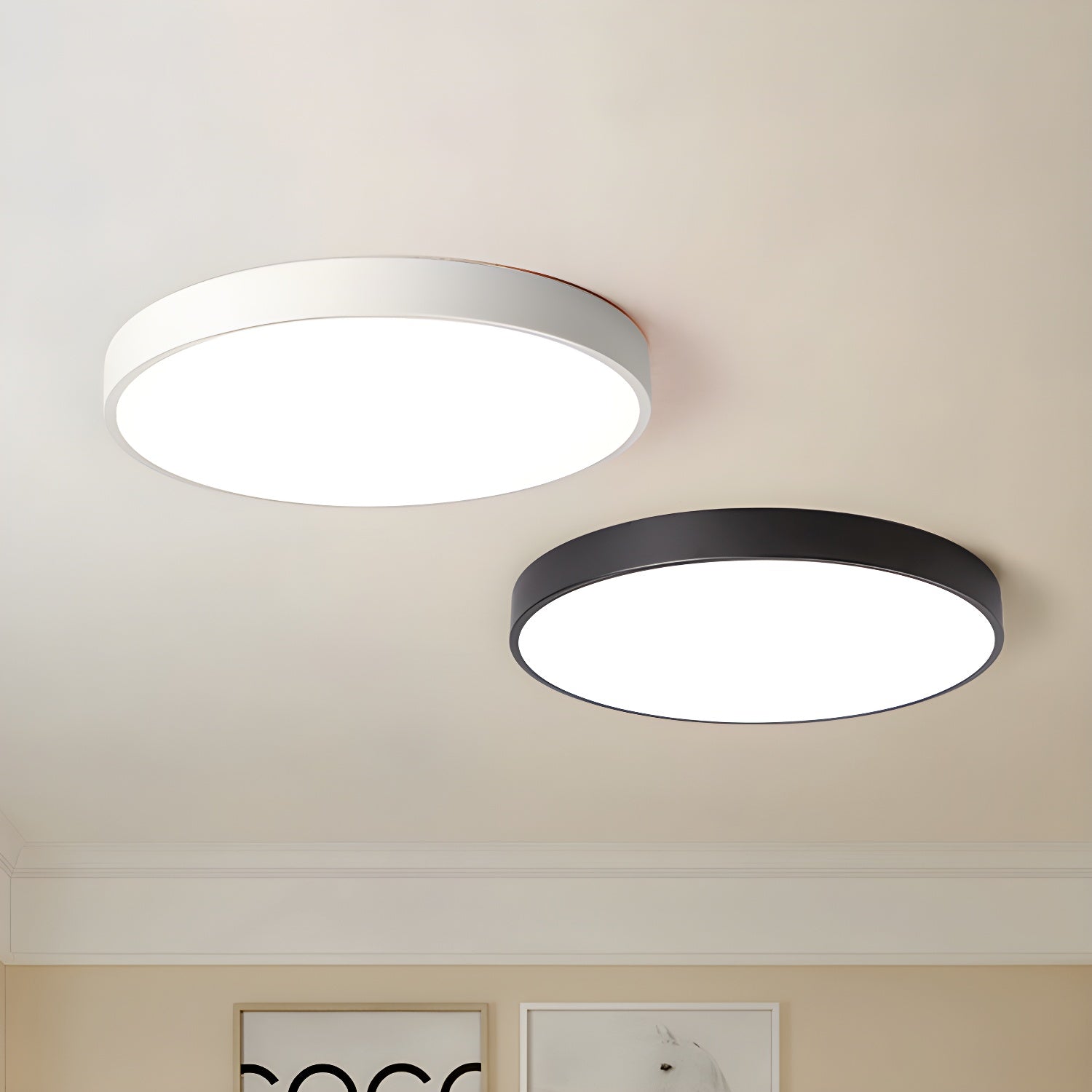 Izoriel Modern Minimalist Circular Slimline Ceiling Light-Neutral Decor