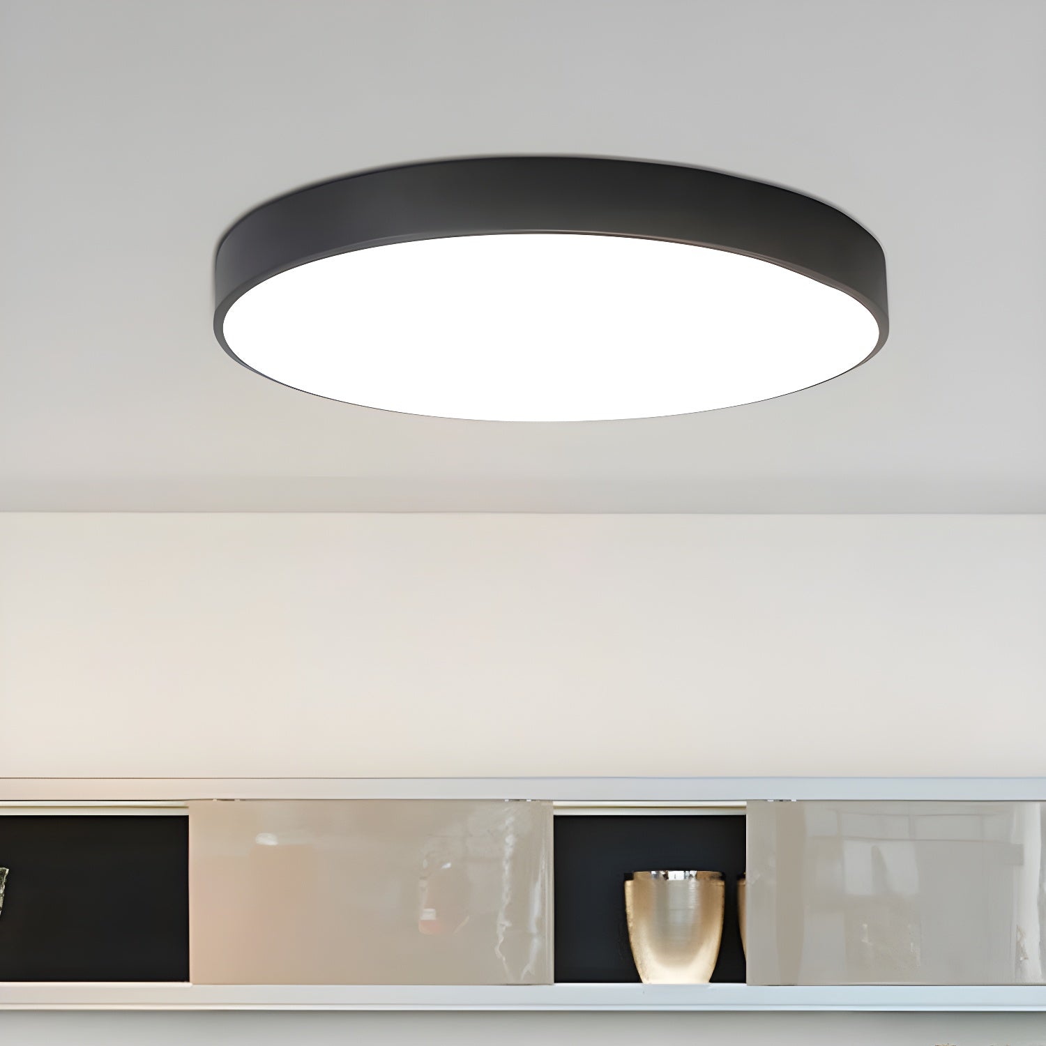 Izoriel Modern Minimalist Circular Slimline Ceiling Light-Neutral Decor