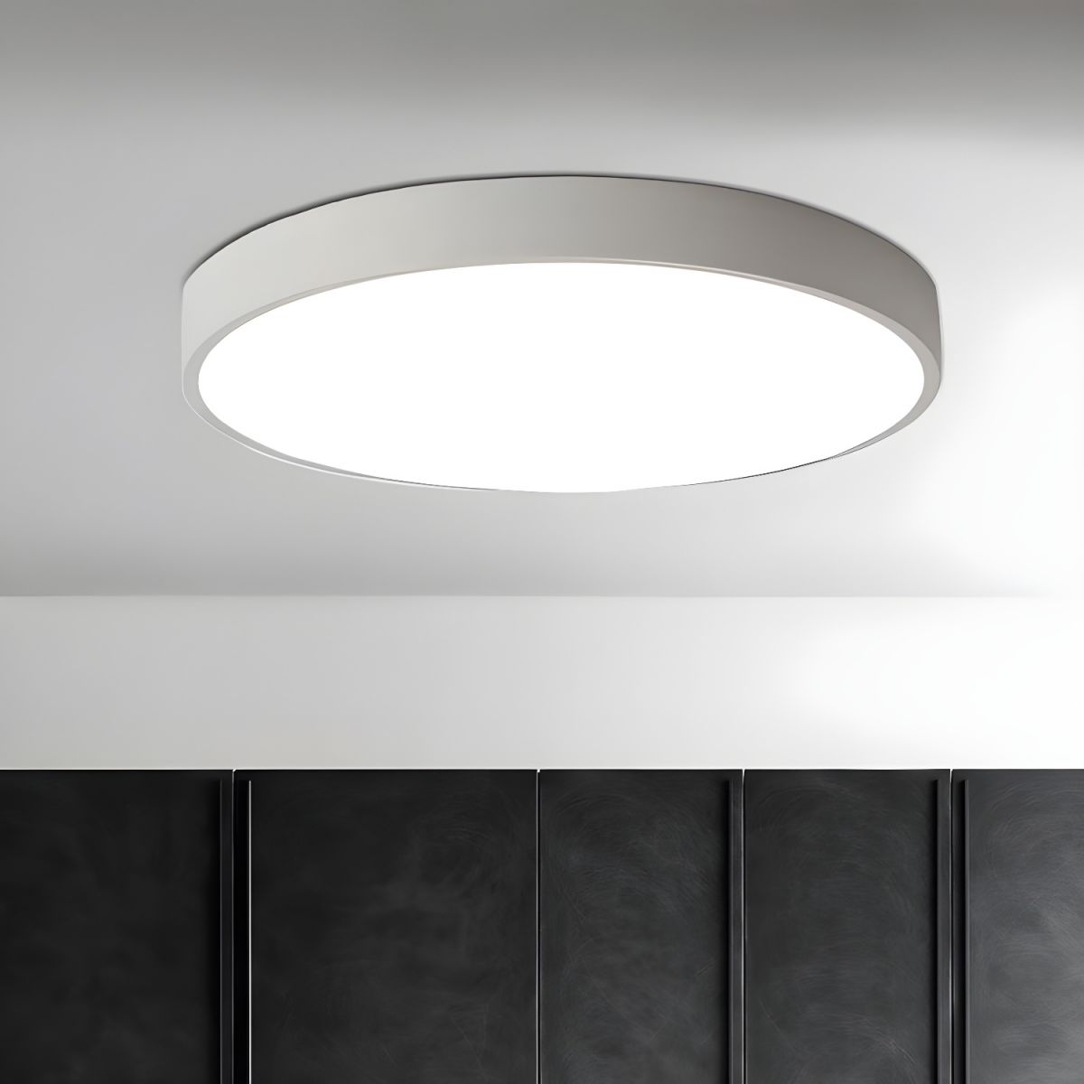 Izoriel Modern Minimalist Circular Slimline Ceiling Light-Neutral Decor
