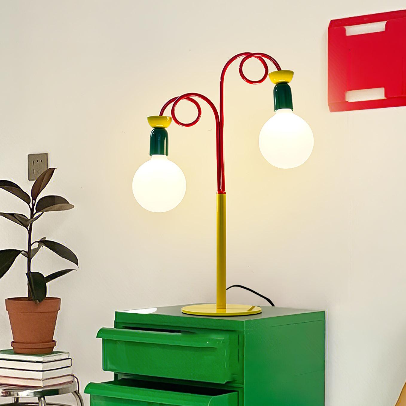 Trilo Glass Playful Table Lamp-Neutral Decor