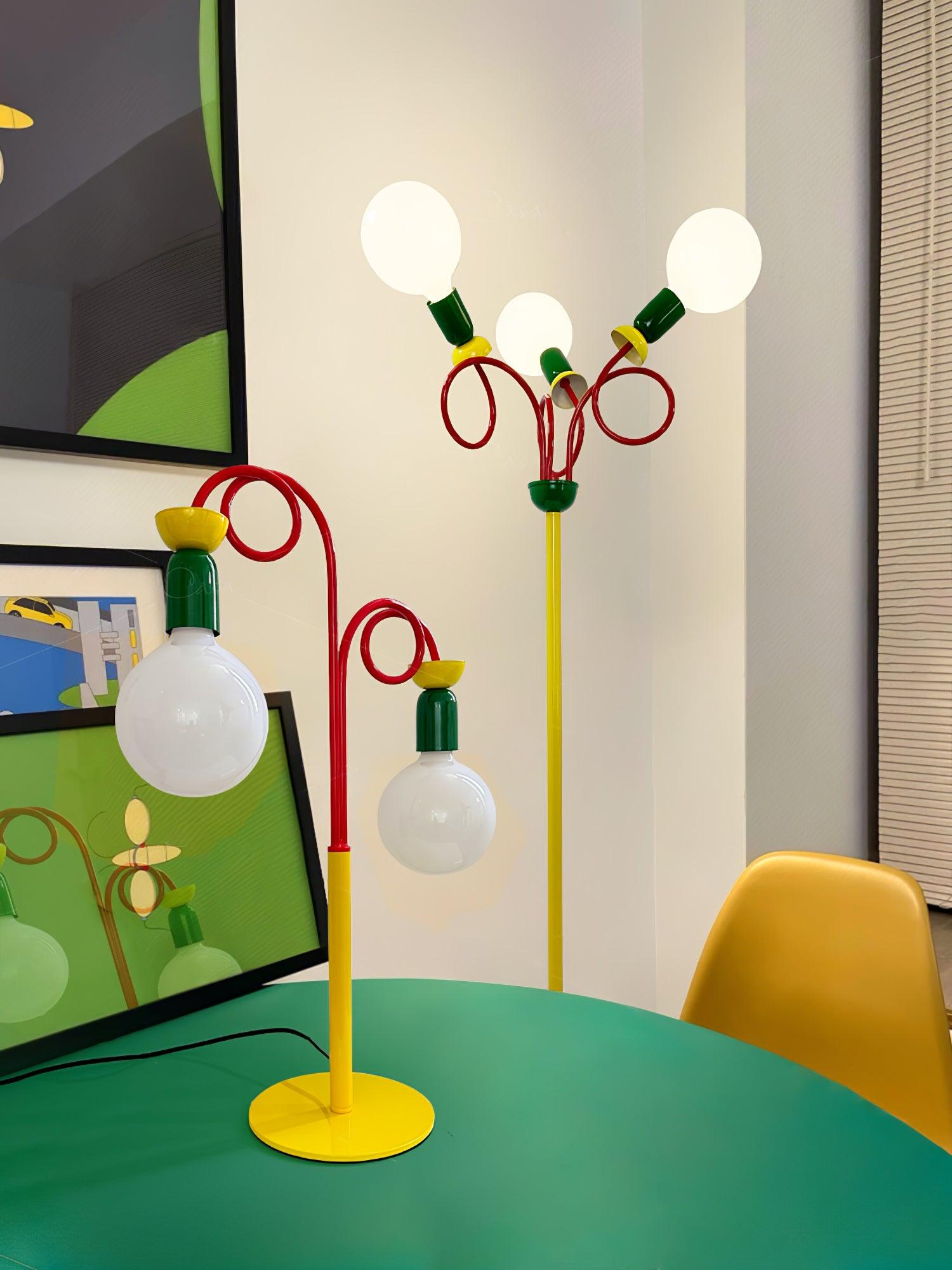 Trilo Glass Playful Table Lamp-Neutral Decor