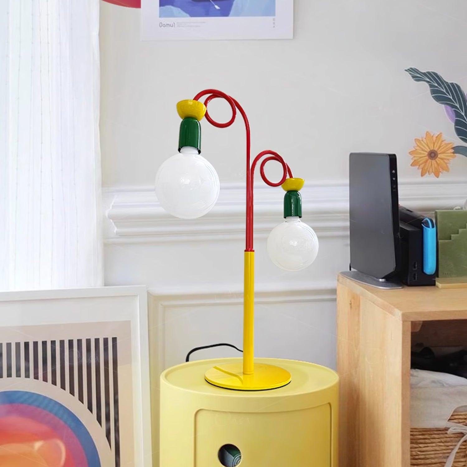Trilo Glass Playful Table Lamp-Neutral Decor