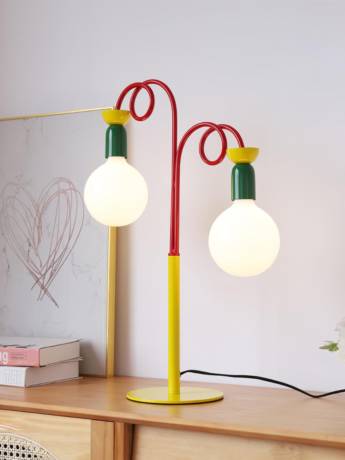 Trilo Glass Playful Table Lamp-Neutral Decor
