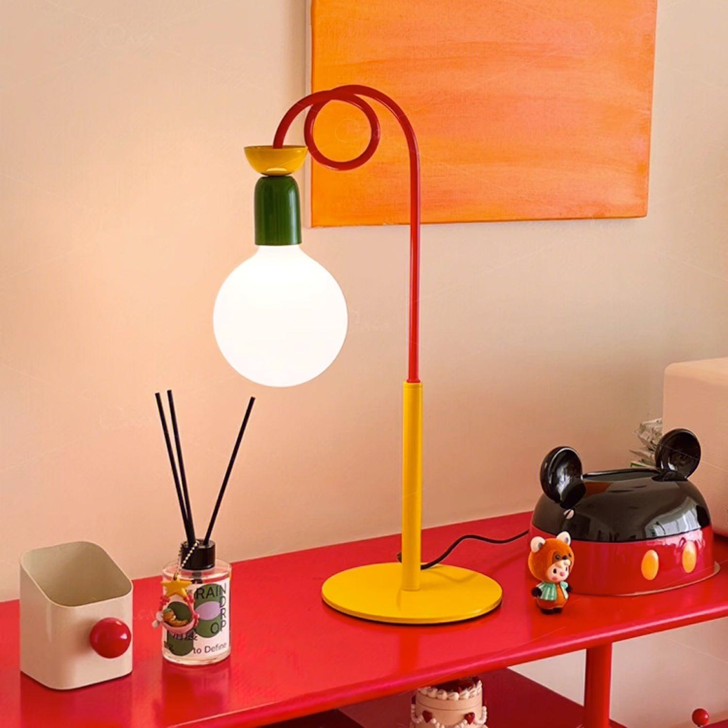 Trilo Glass Playful Table Lamp-Neutral Decor