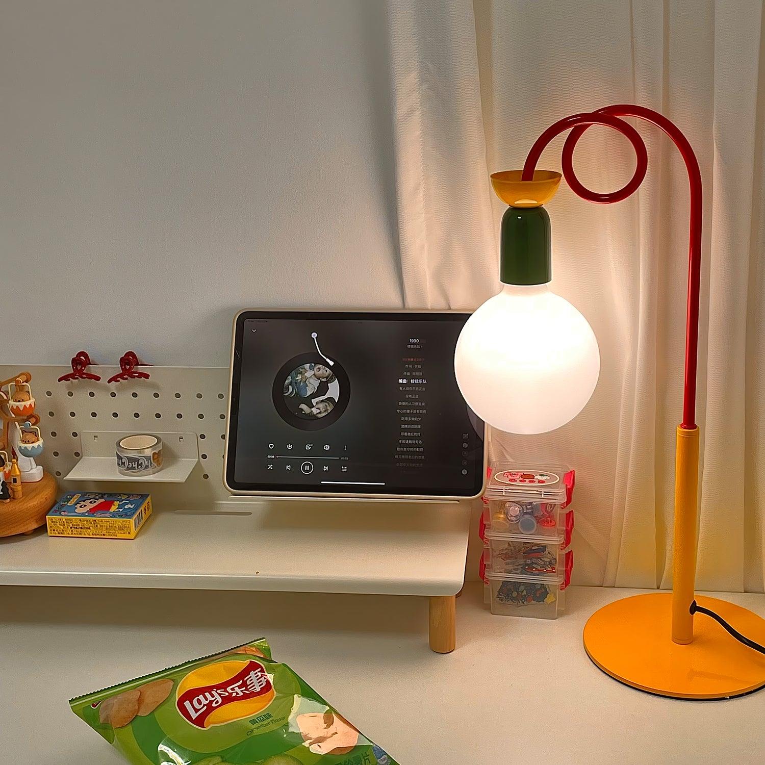 Trilo Glass Playful Table Lamp-Neutral Decor