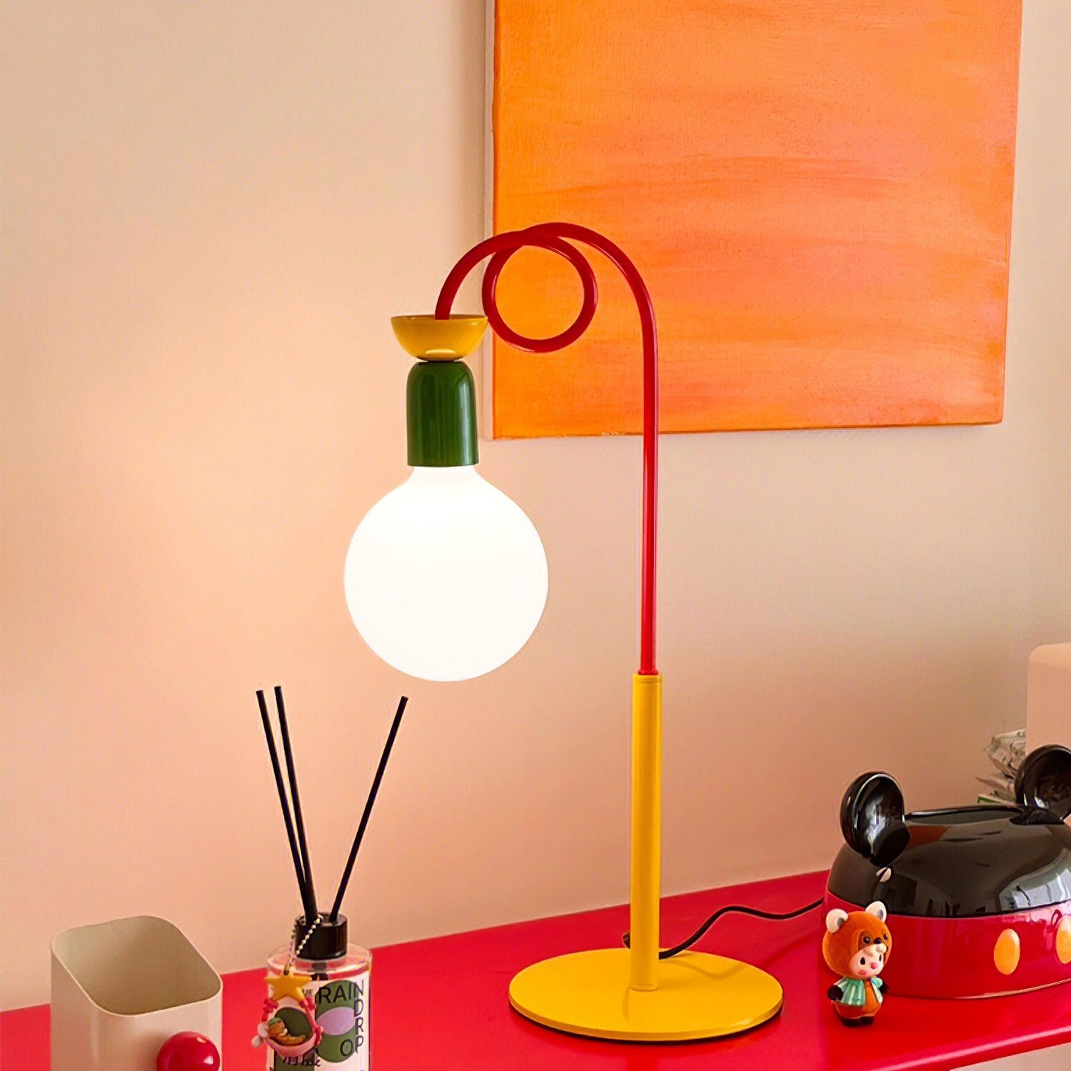 Trilo Glass Playful Table Lamp-Neutral Decor