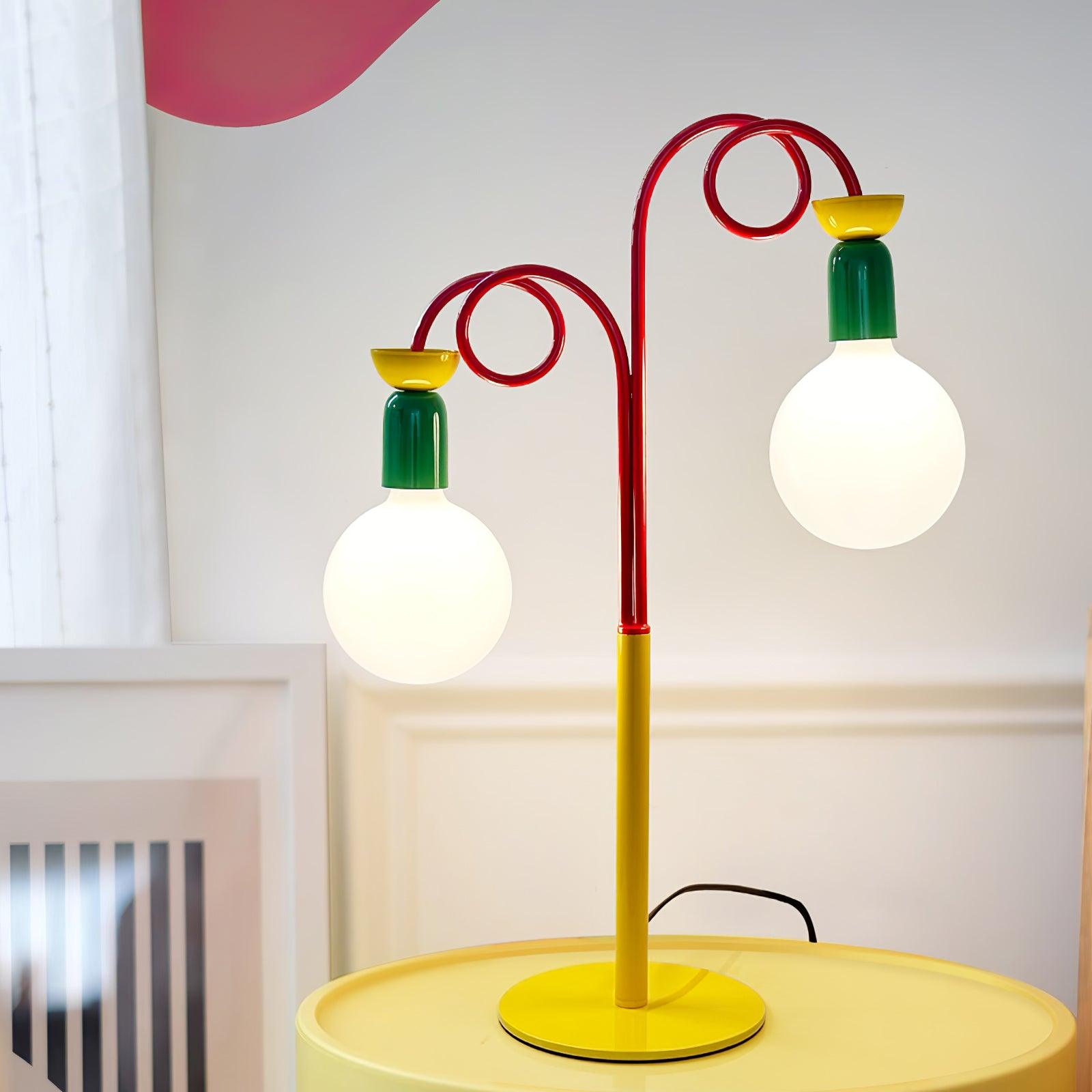 Trilo Glass Playful Table Lamp-Neutral Decor