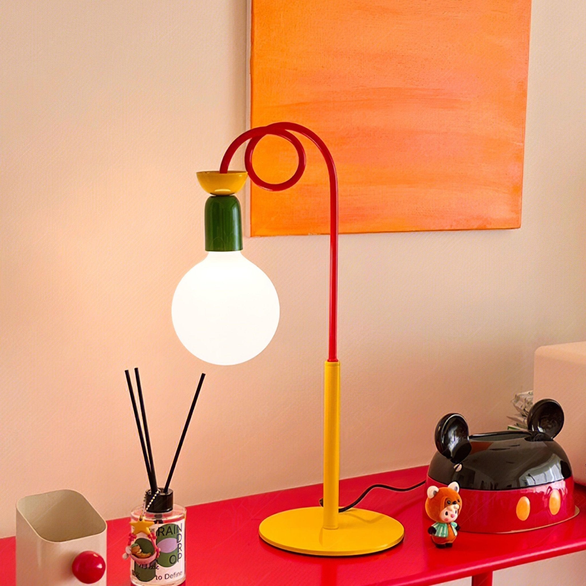 Trilo Glass Playful Table Lamp-Neutral Decor