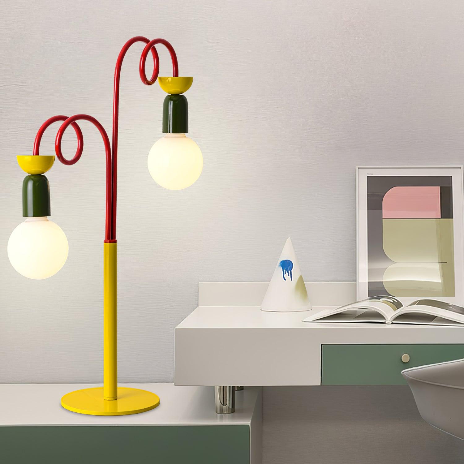 Trilo Glass Playful Table Lamp-Neutral Decor