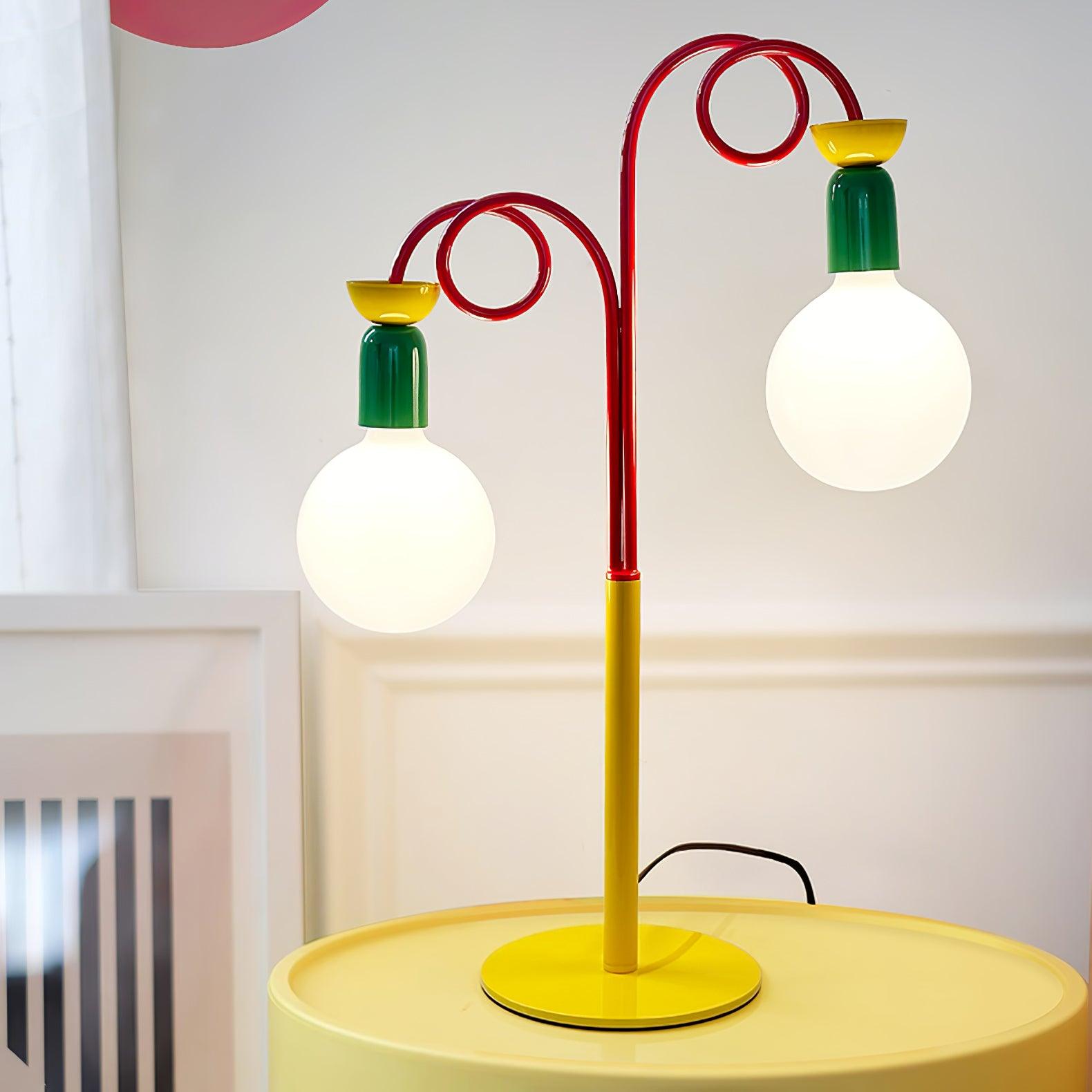 Trilo Glass Playful Table Lamp-Neutral Decor