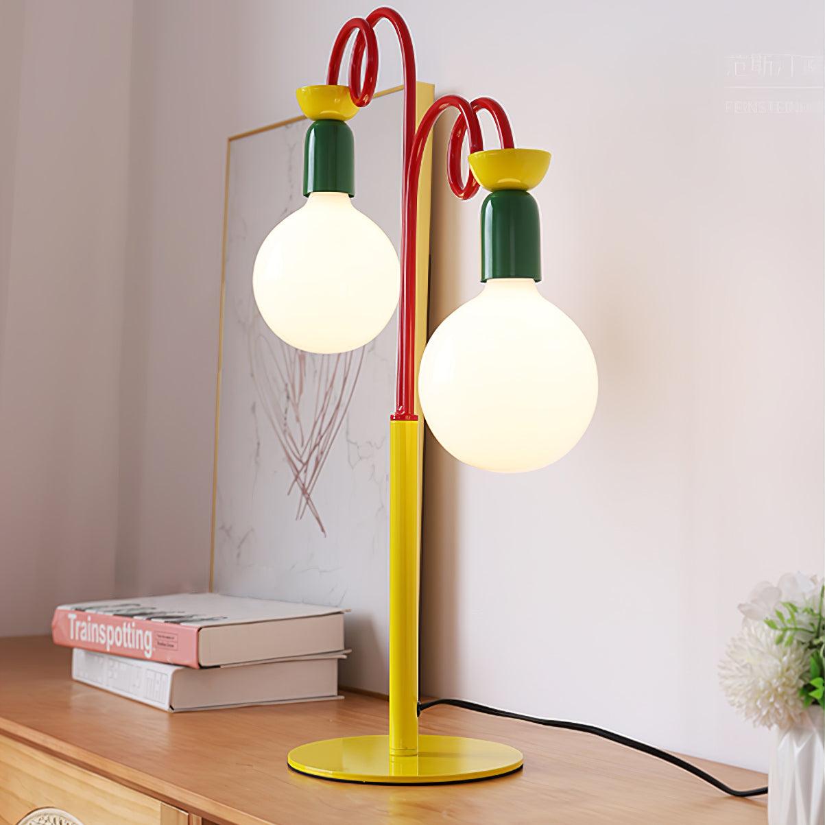 Trilo Glass Playful Table Lamp-Neutral Decor