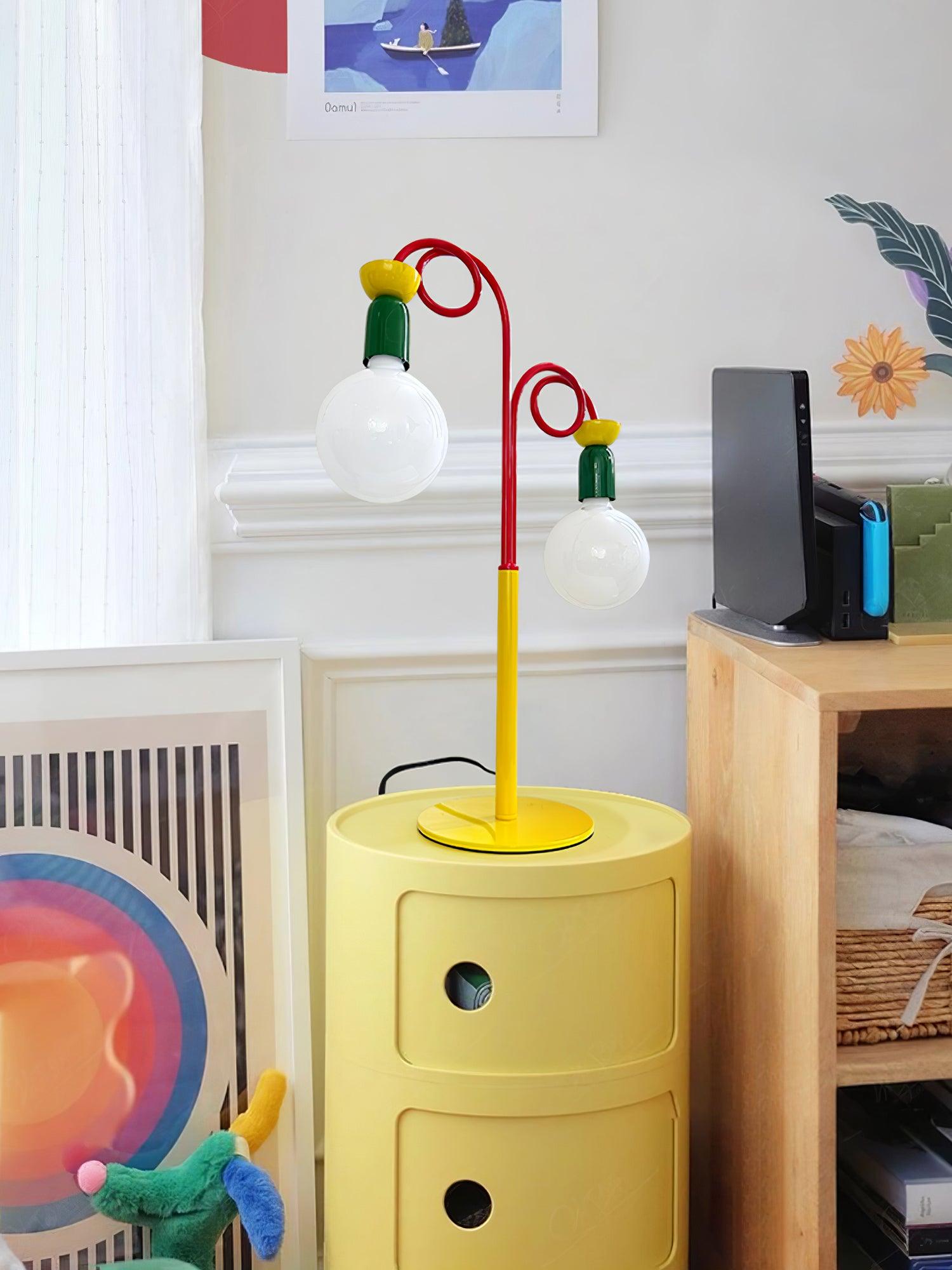 Trilo Glass Playful Table Lamp-Neutral Decor