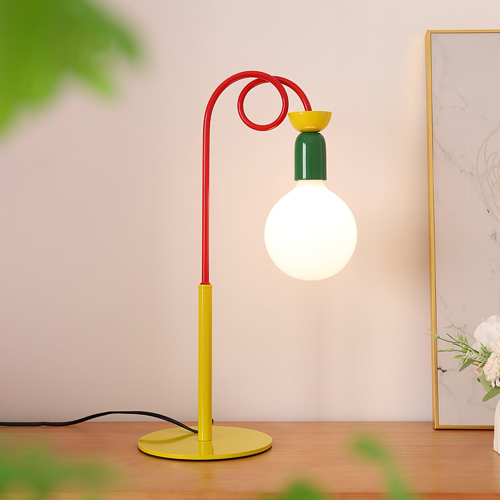 Trilo Glass Playful Table Lamp-Neutral Decor