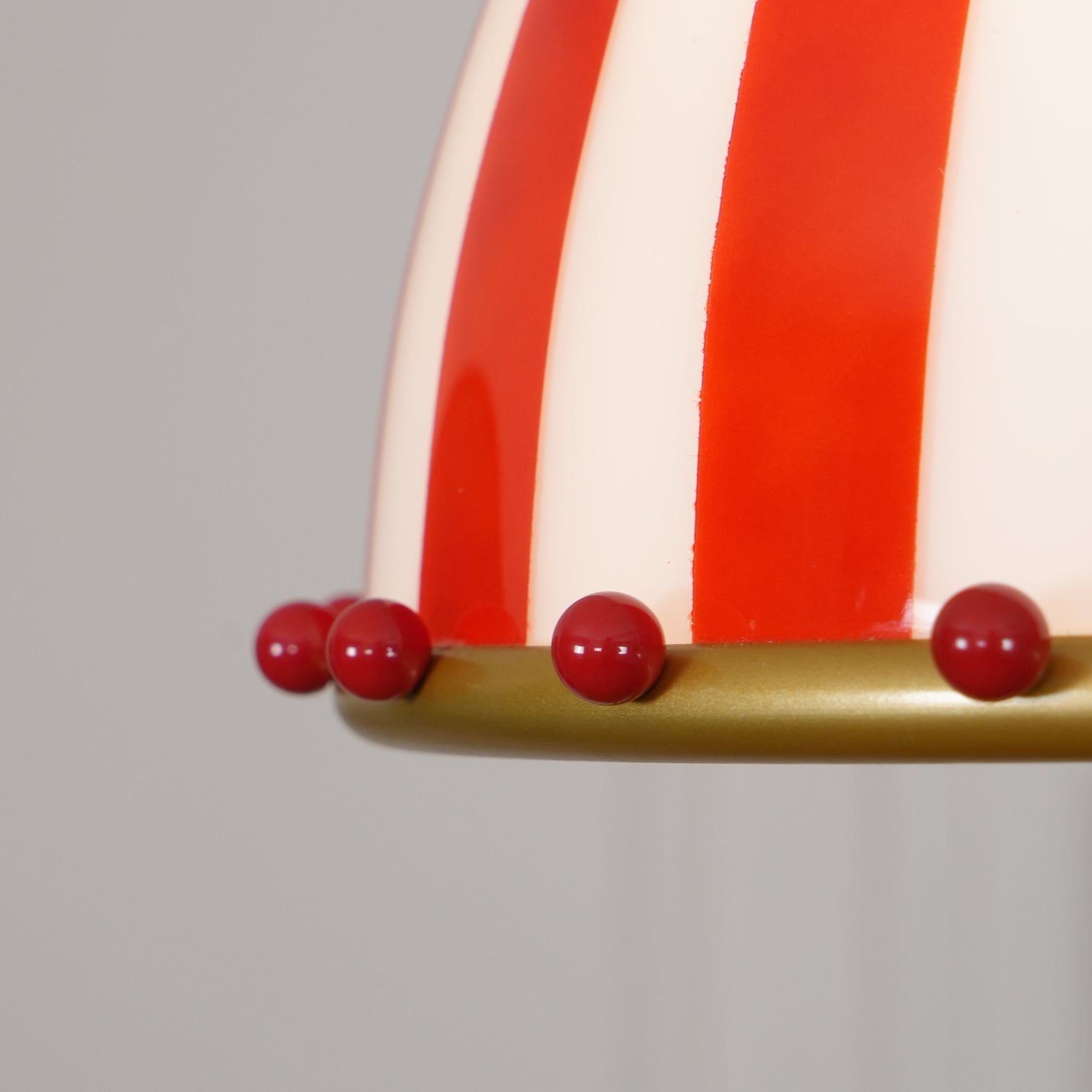 Red and white stripes Glass Pendant Lamp
