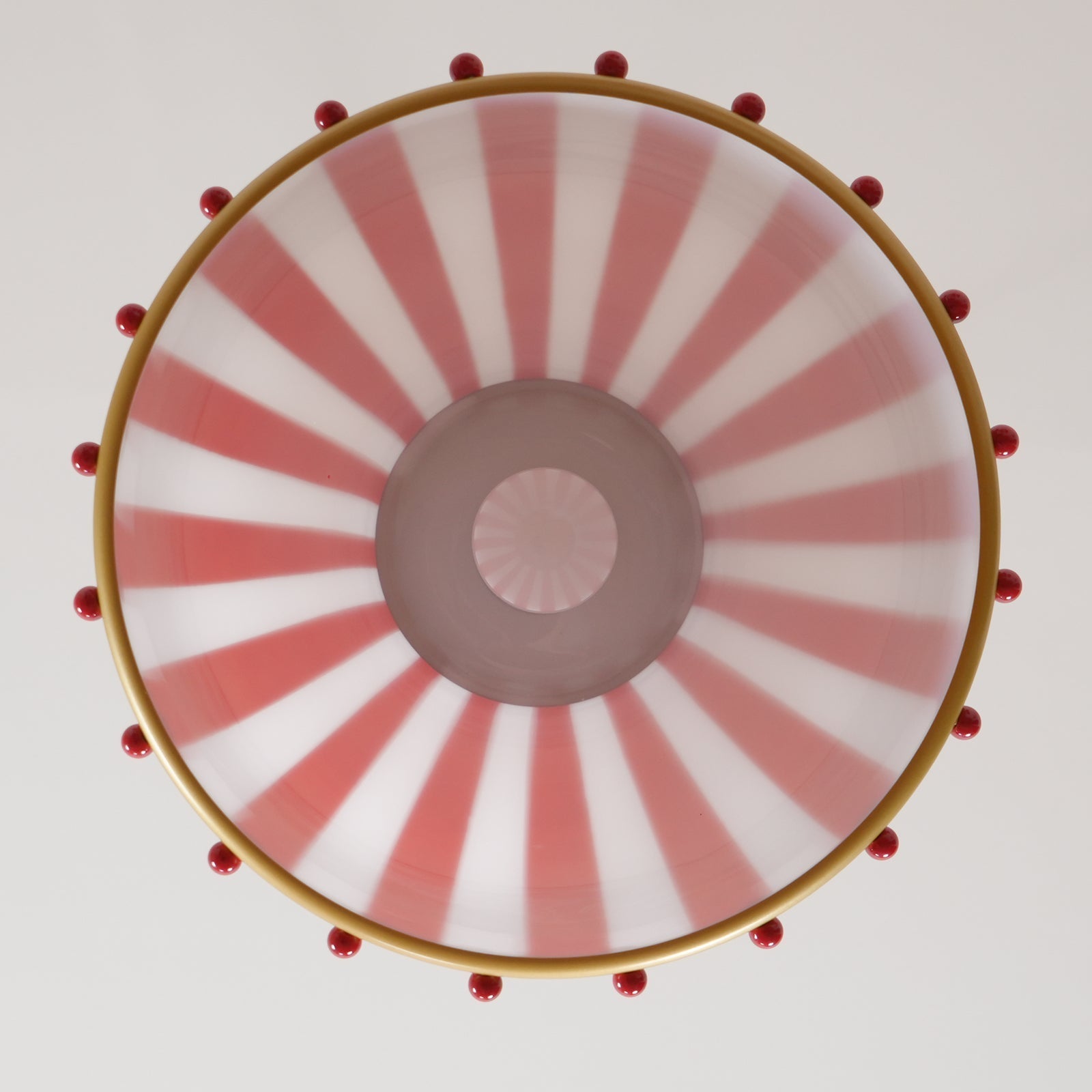Red and white stripes Glass Pendant Lamp