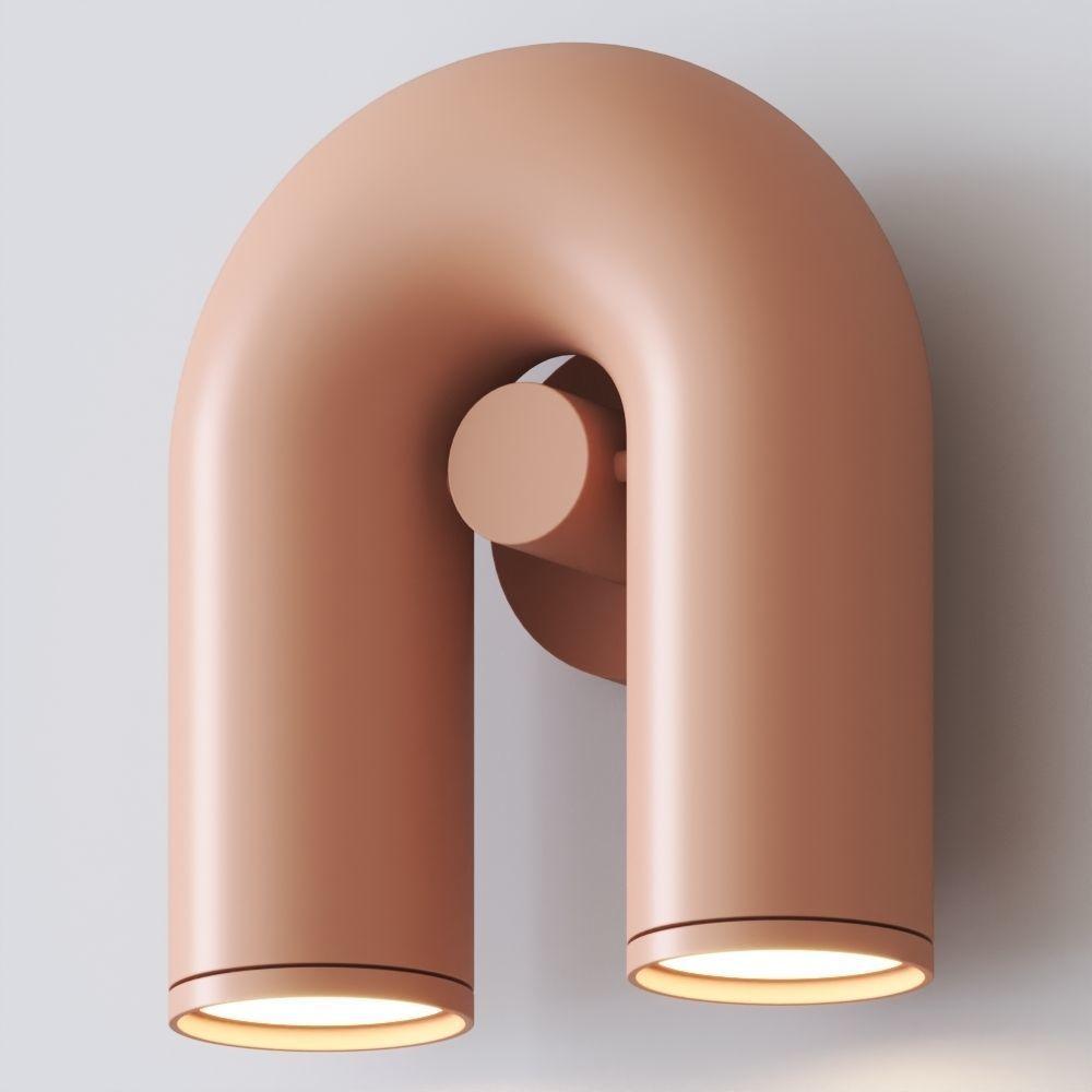 Arisha Wall Lamp U-shaped Design LED Metal, Black/Blue/Gray/Red, Bedroom - Neutral Decor