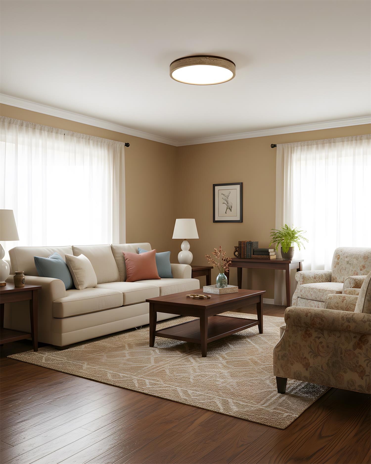 Travertine Ceiling Lamp