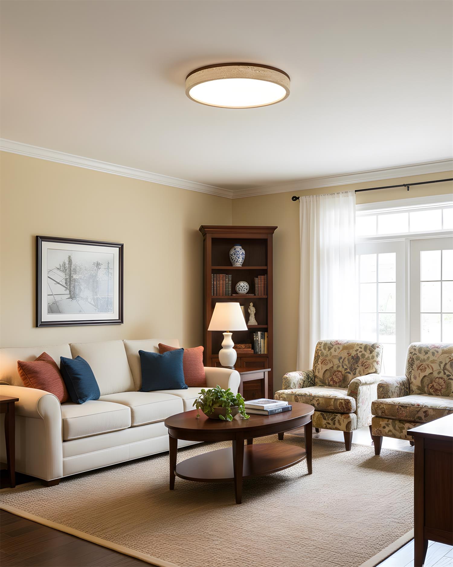 Travertine Ceiling Lamp