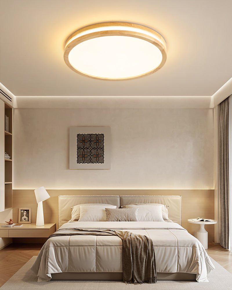 Nysilos Modern Minimalist Wood Ceiling Light-Neutral Decor