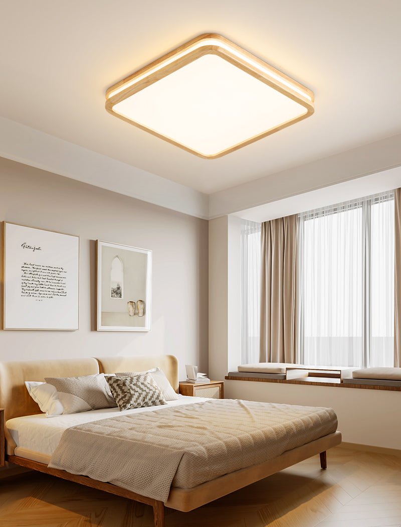 Nysilos Modern Minimalist Wood Ceiling Light-Neutral Decor