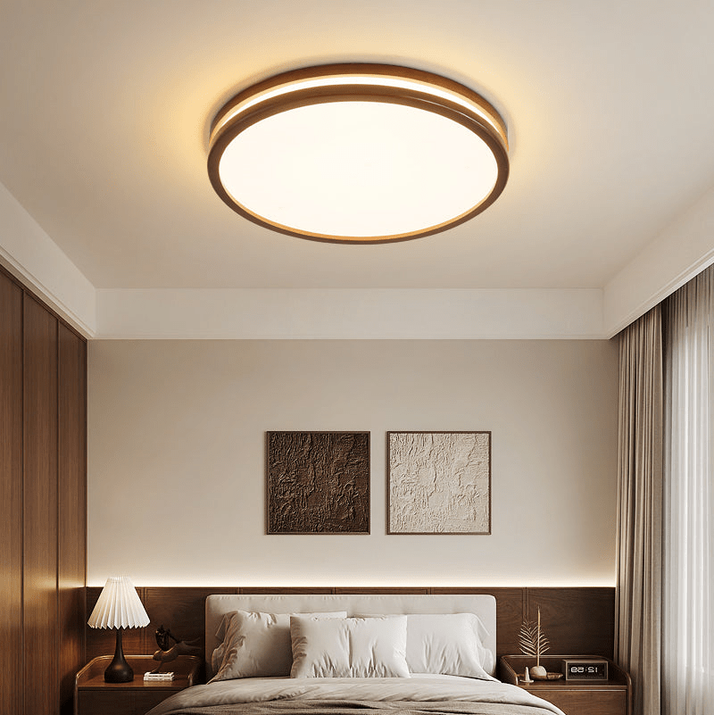 Nysilos Modern Minimalist Wood Ceiling Light-Neutral Decor