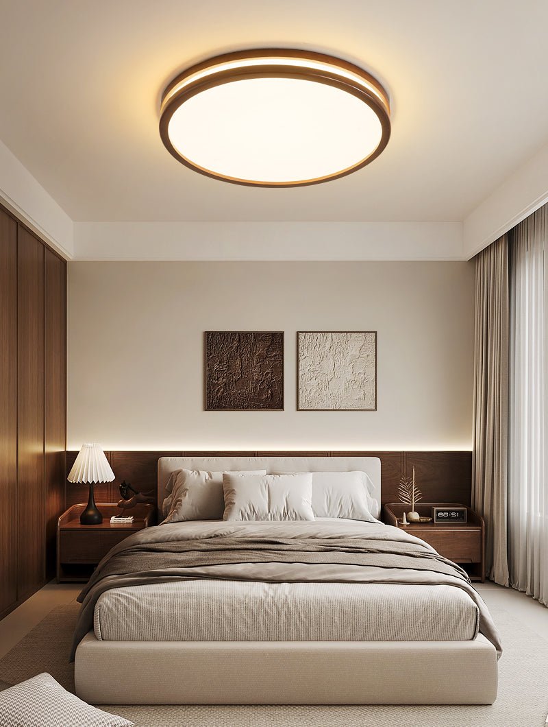 Nysilos Modern Minimalist Wood Ceiling Light-Neutral Decor