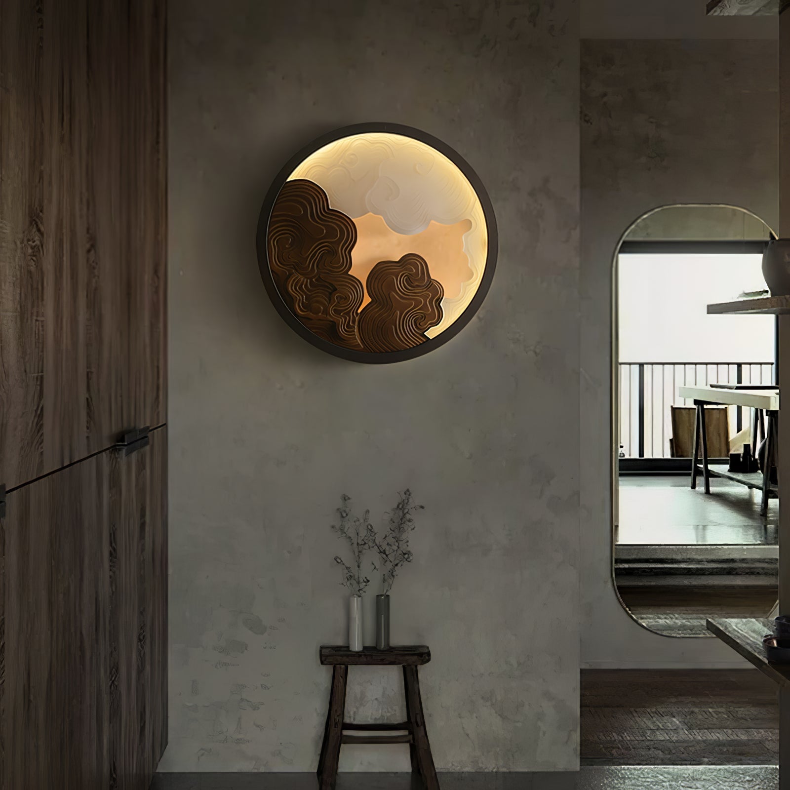 Grayson Modern Wood Wall Lamp-Neutral Decor