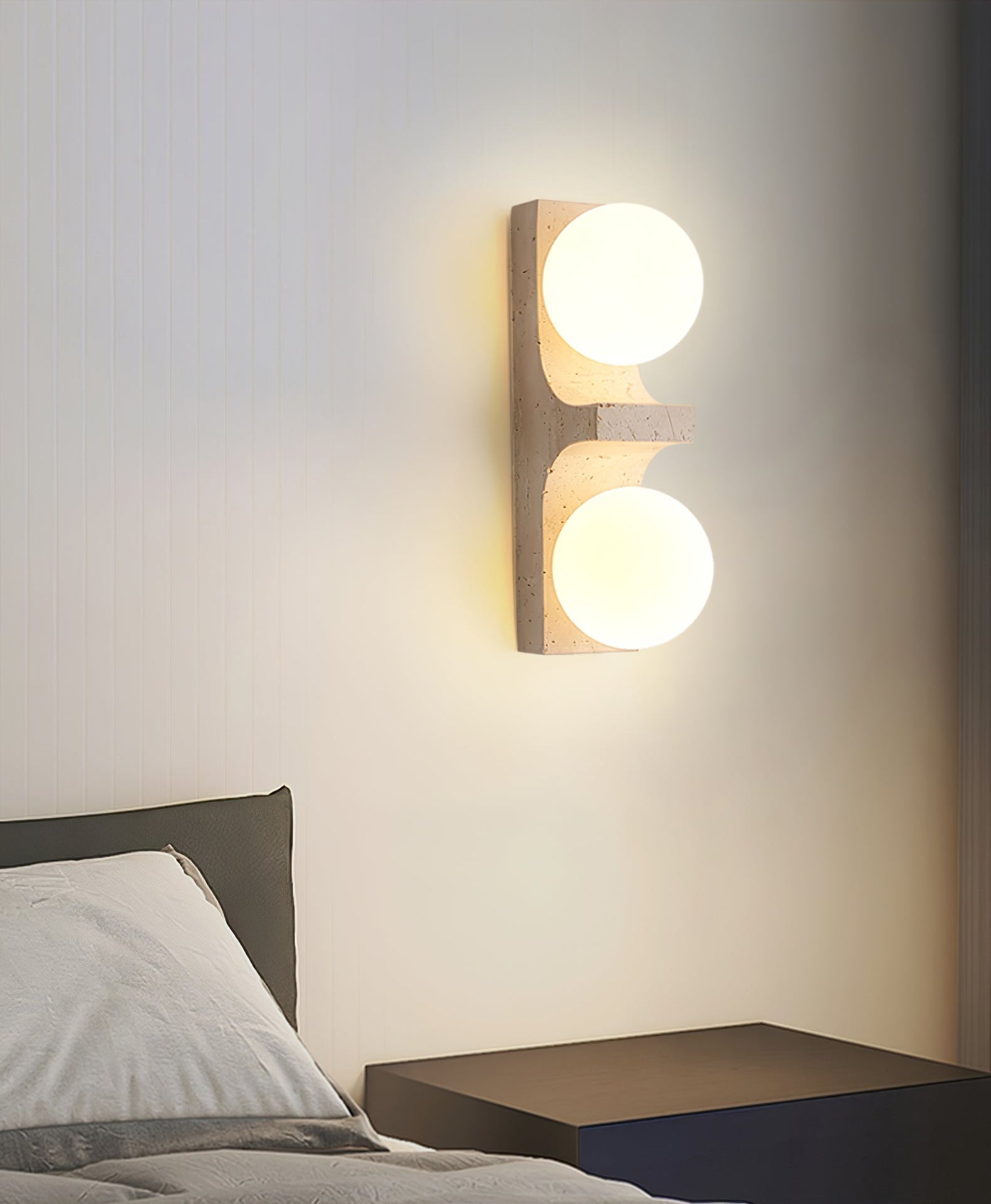 Umiren Travertine Wall Light-Neutral Decor