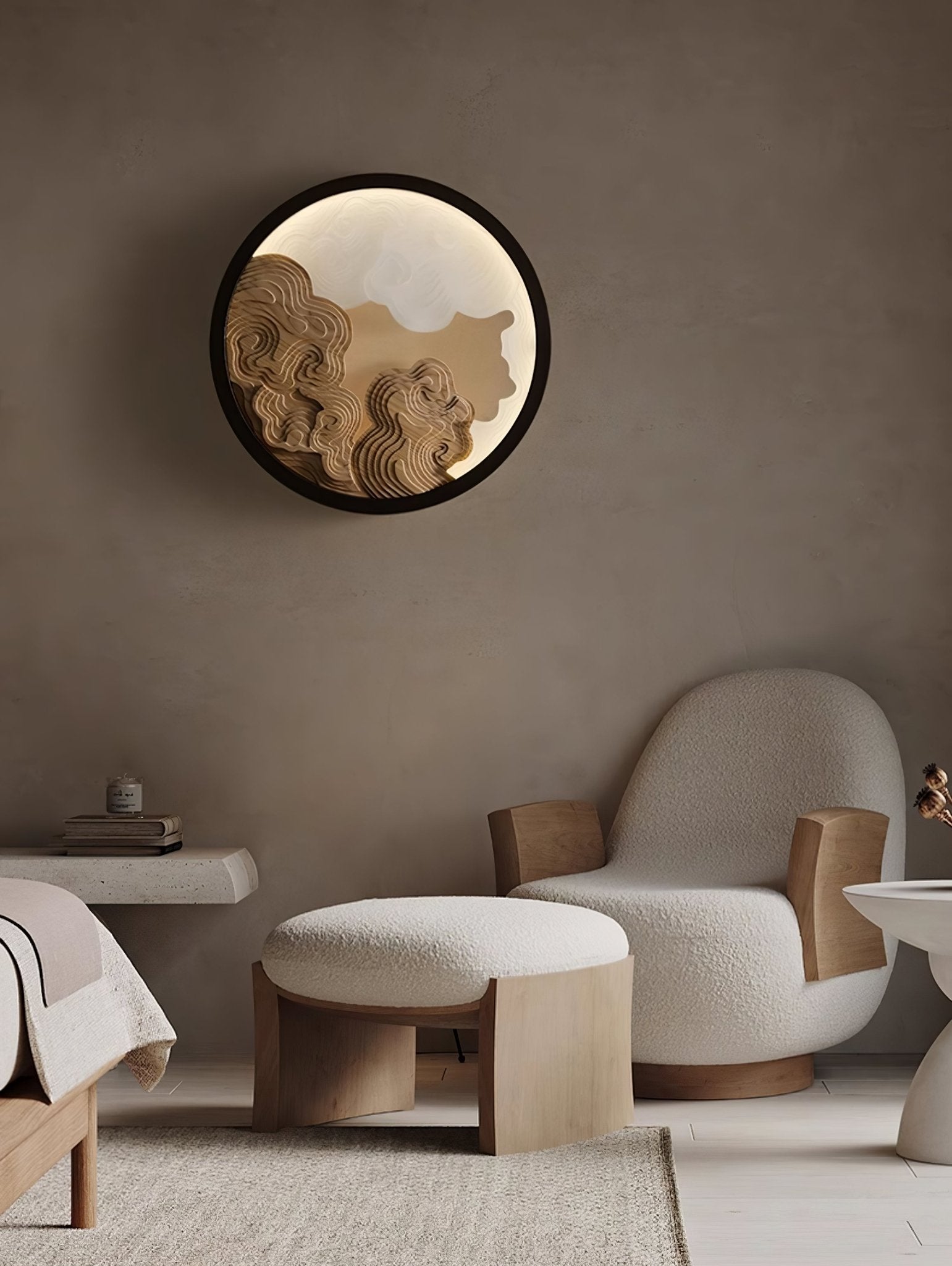 Grayson Modern Wood Wall Lamp-Neutral Decor