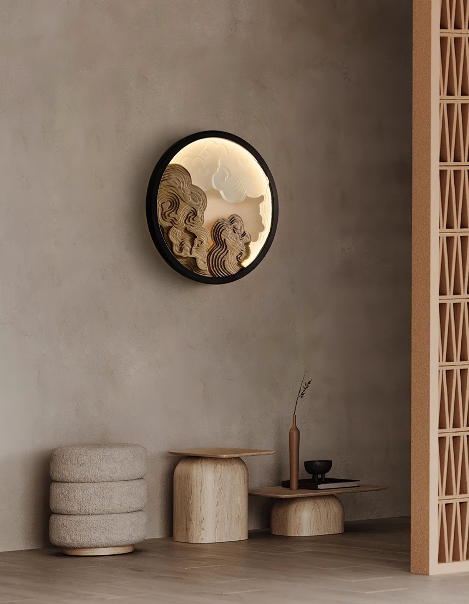 Grayson Modern Wood Wall Lamp-Neutral Decor