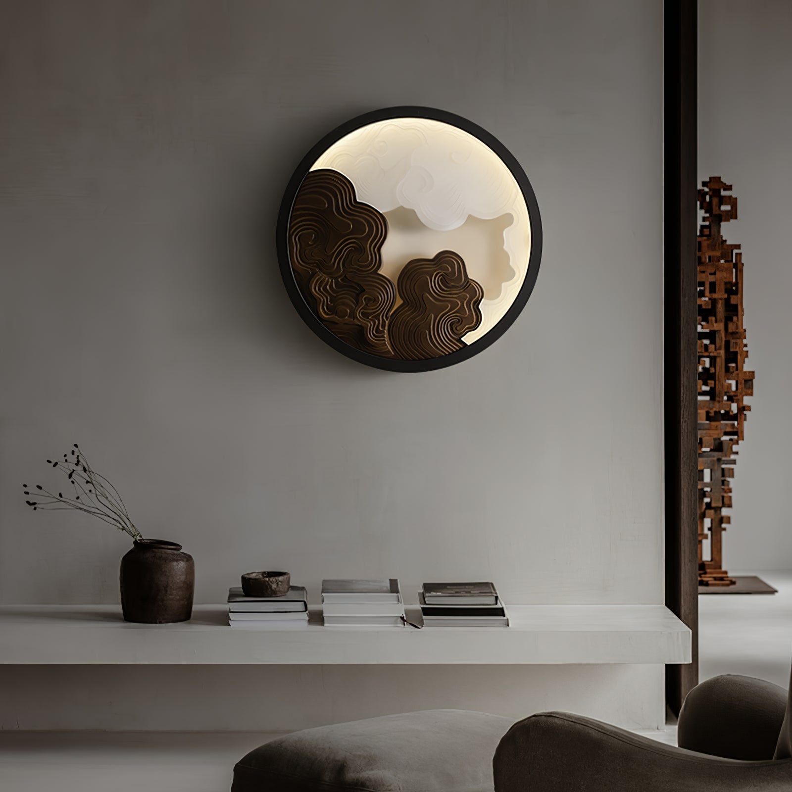 Grayson Modern Wood Wall Lamp-Neutral Decor