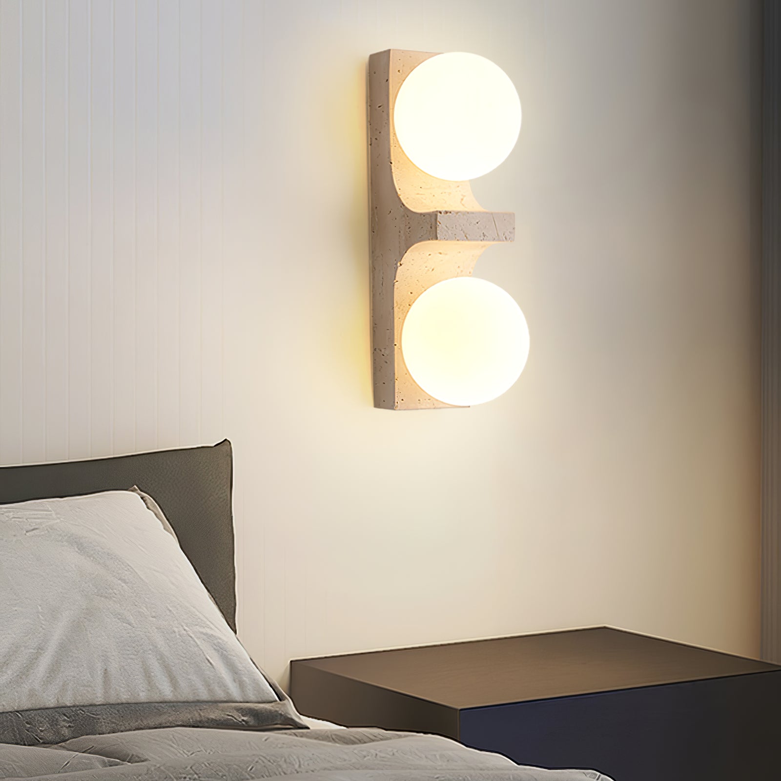Umiren Travertine Wall Light-Neutral Decor