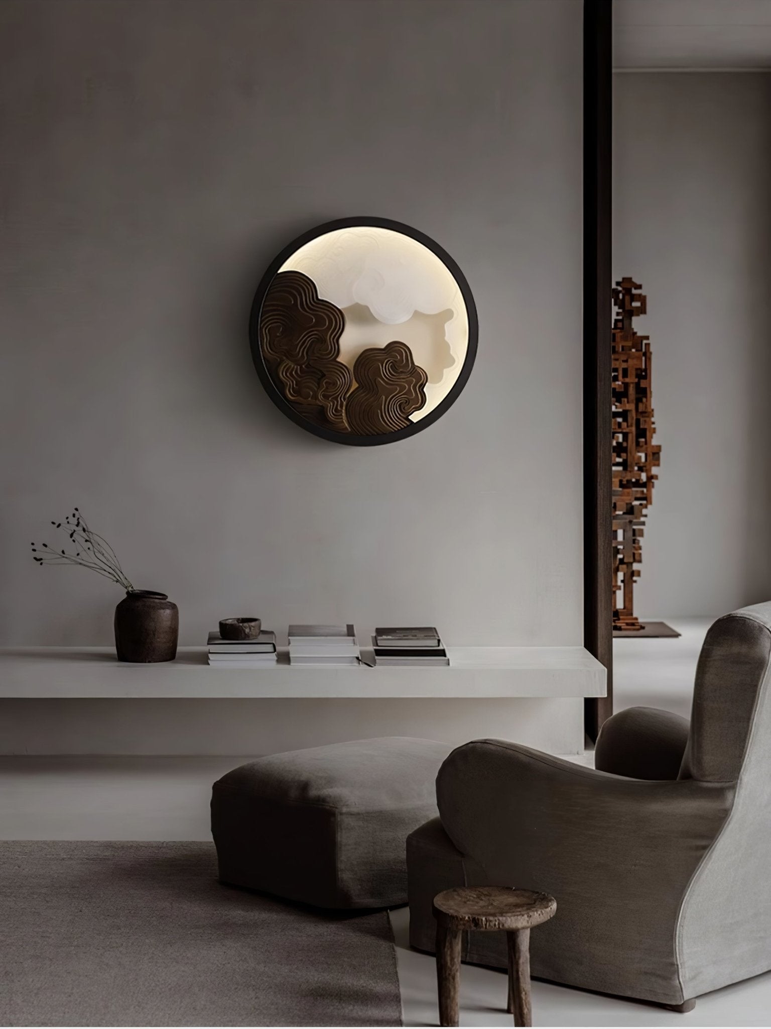 Grayson Modern Wood Wall Lamp-Neutral Decor