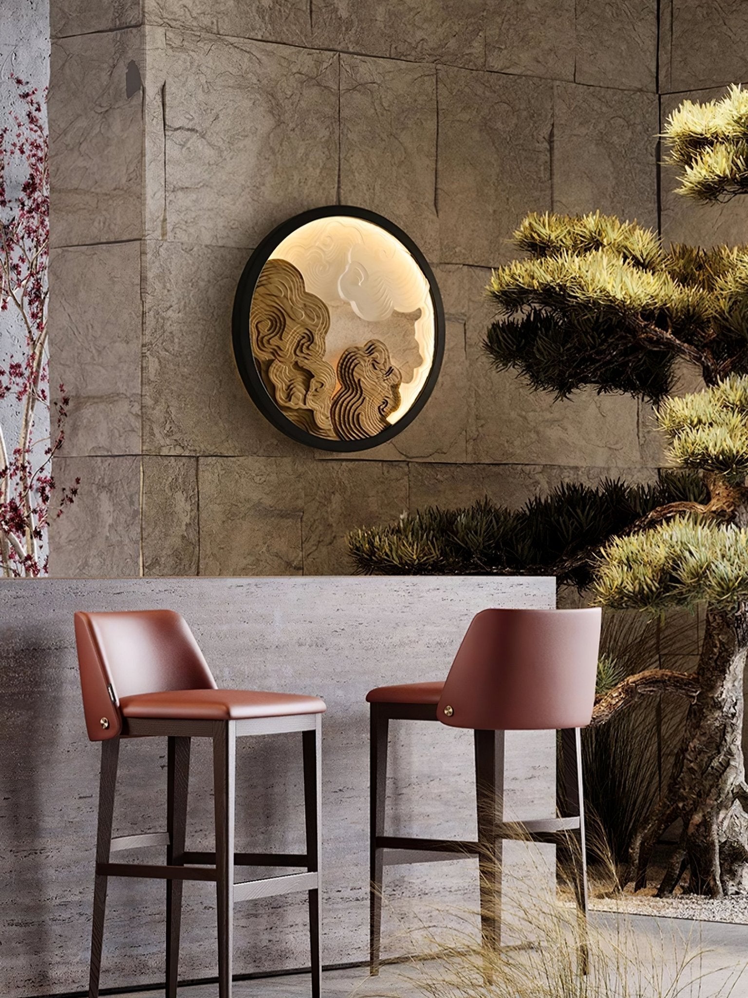 Grayson Modern Wood Wall Lamp-Neutral Decor