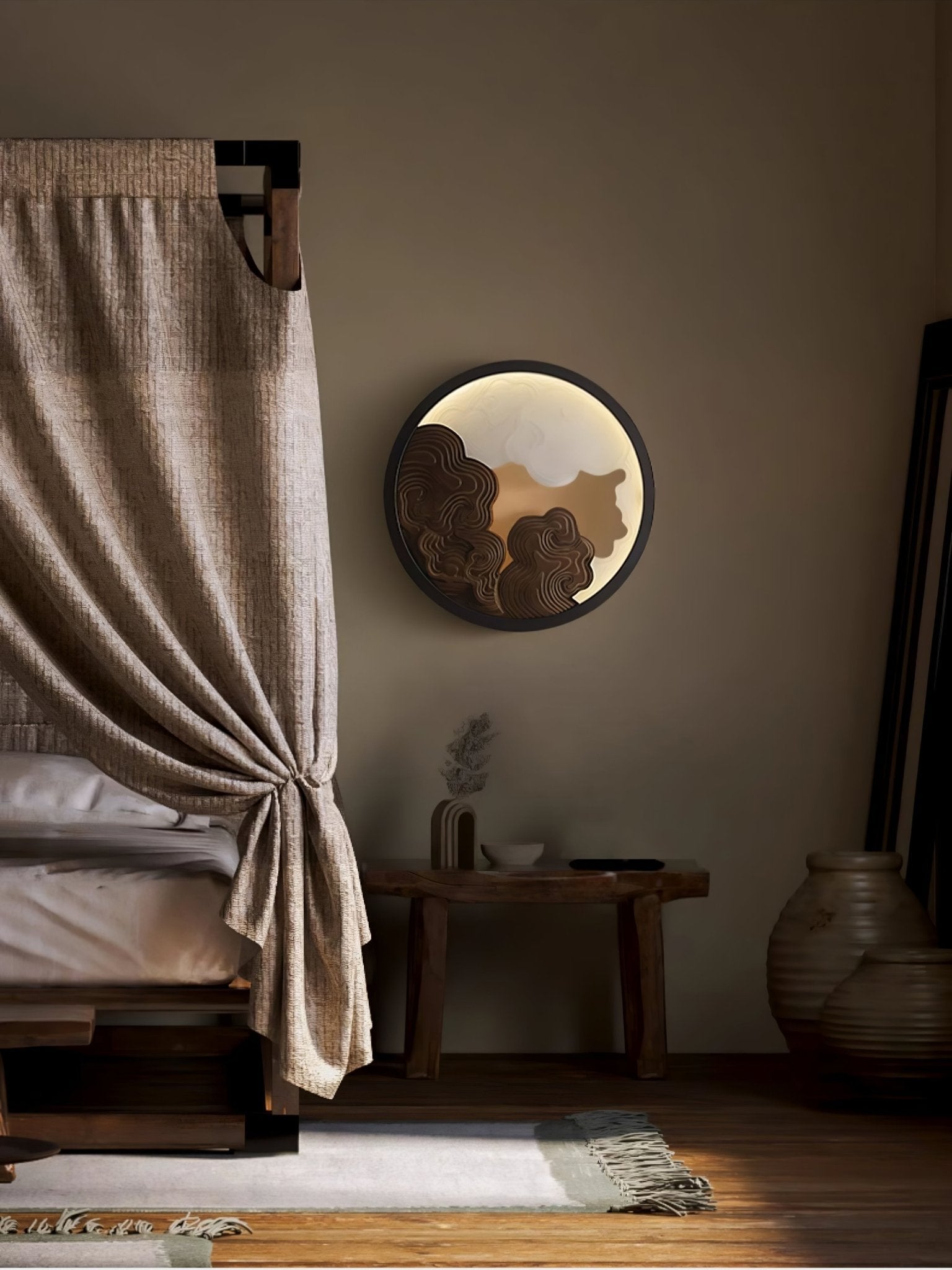 Grayson Modern Wood Wall Lamp-Neutral Decor