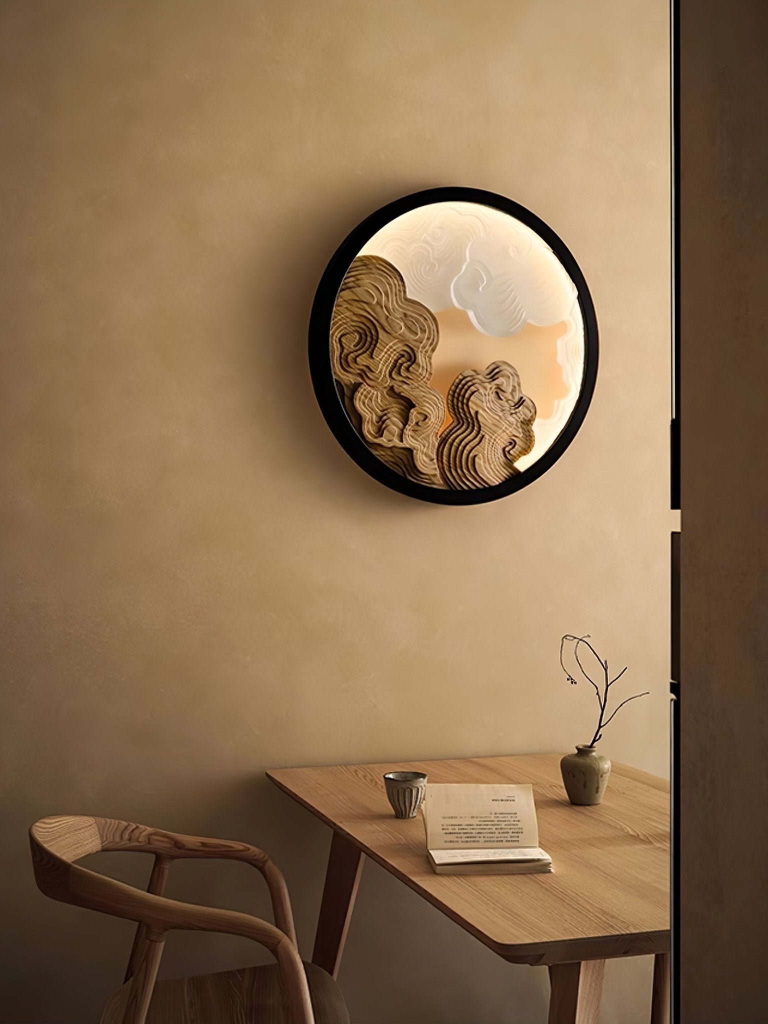 Grayson Modern Wood Wall Lamp-Neutral Decor