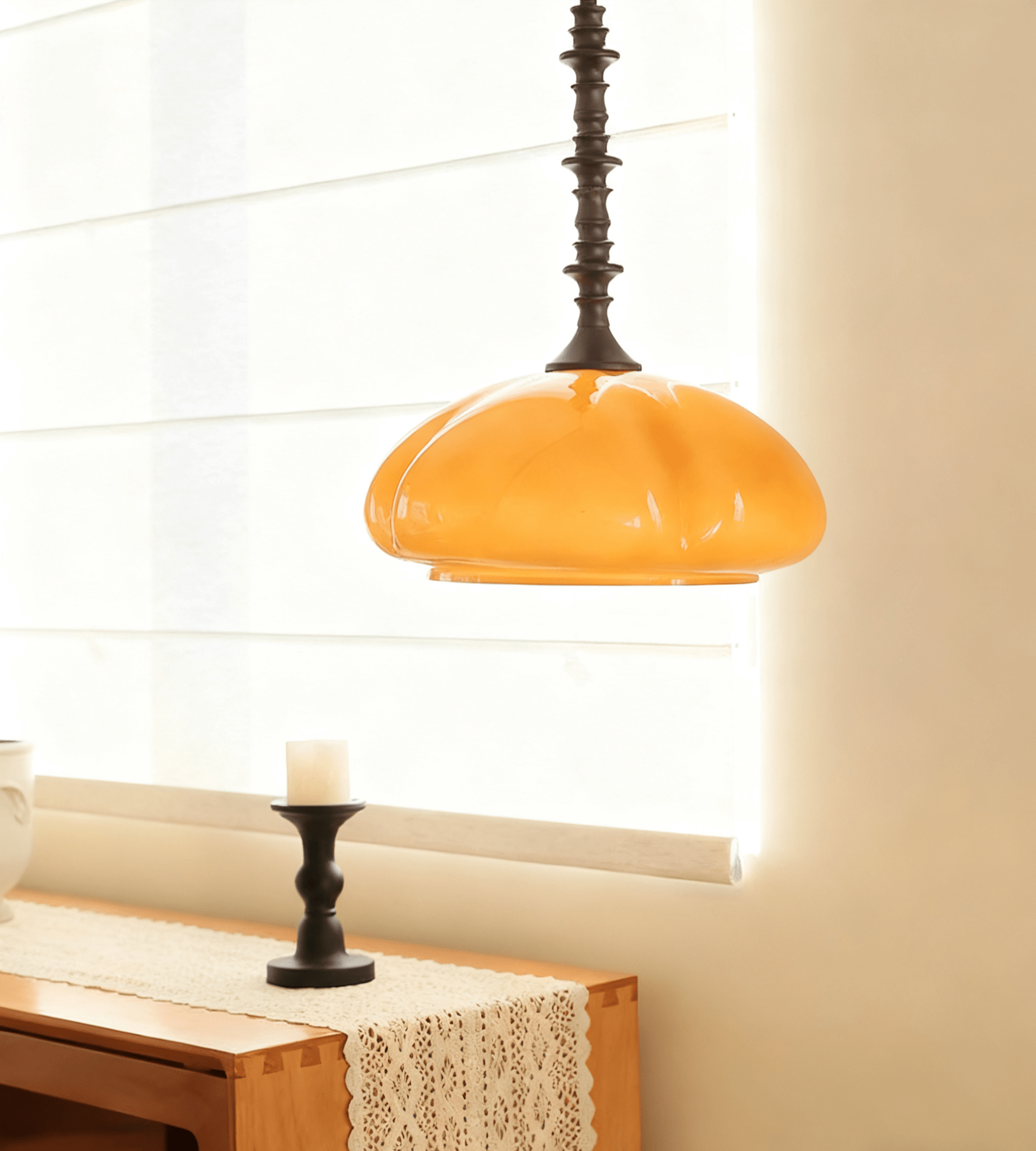 Citrus Bloom Pendant Light-Neutral Decor