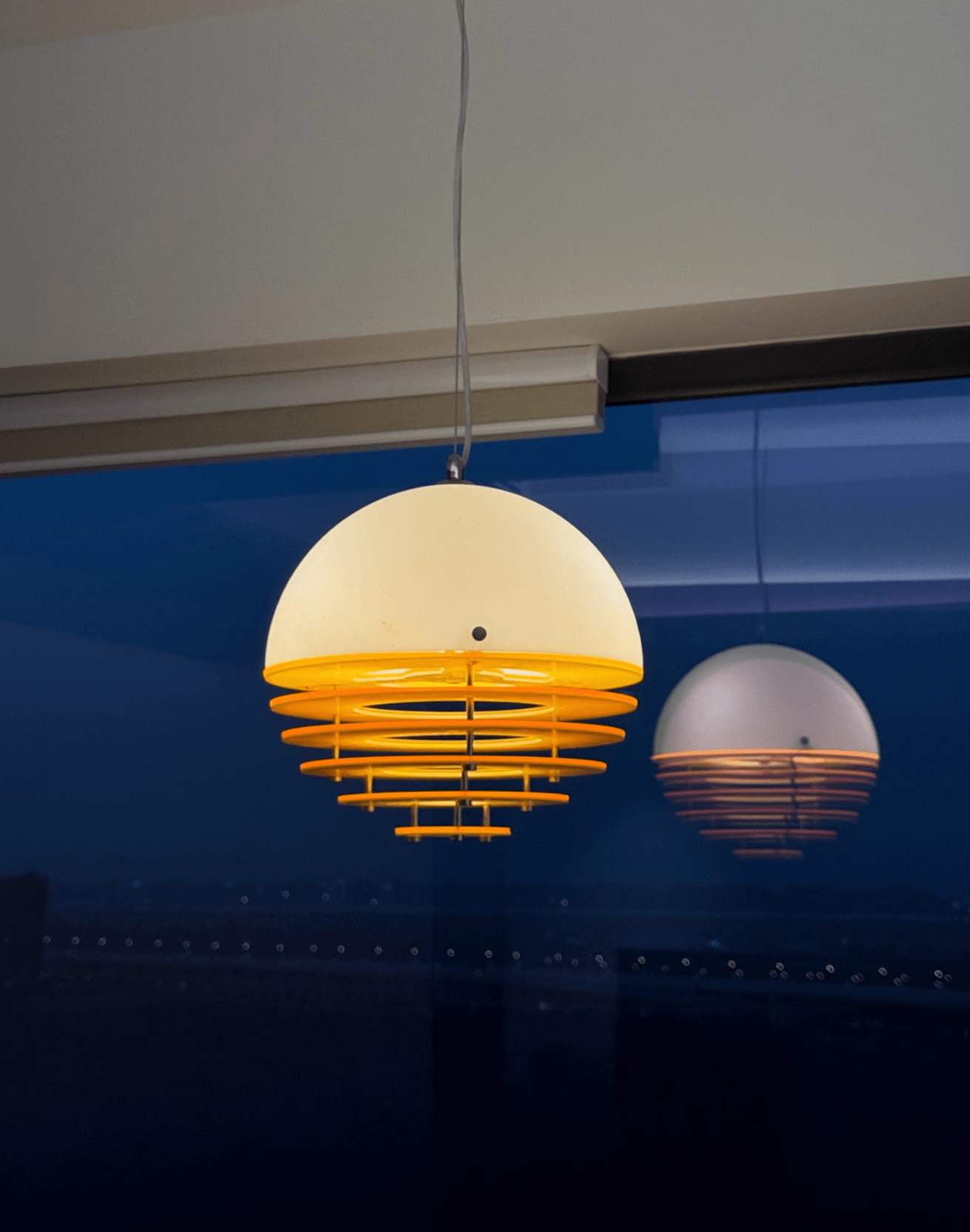 Esme Orange Layered Acrylic Pendant Lamp-Neutral Decor