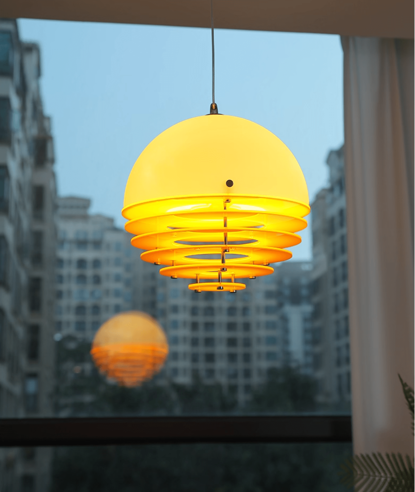 Esme Orange Layered Acrylic Pendant Lamp-Neutral Decor