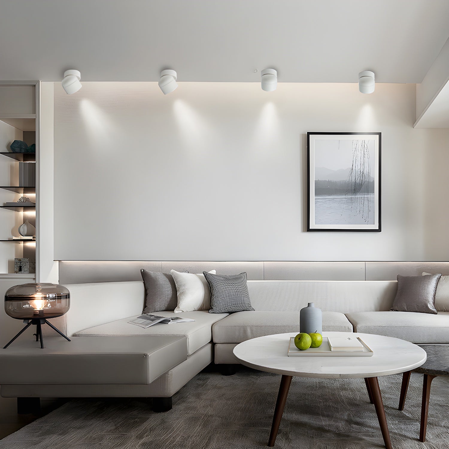 Coriel Modern Minimalist Rotating Surface Downlight Ceiling lamp-Neutral Decor