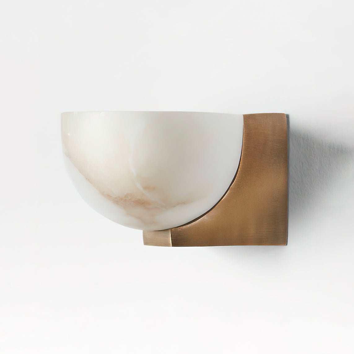 Corvina Bowl Alabaster Wall Light-Neutral Decor