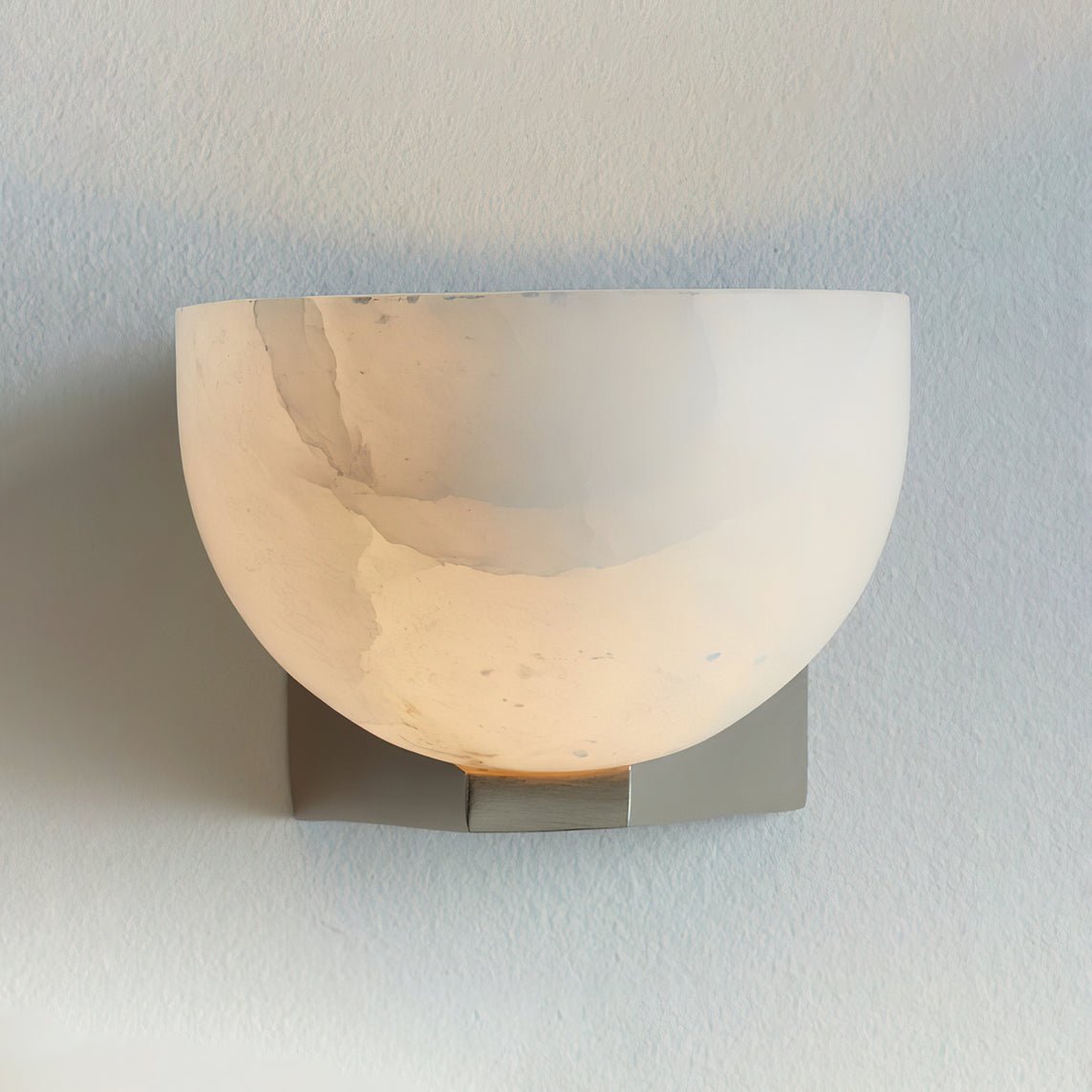 Corvina Bowl Alabaster Wall Light-Neutral Decor