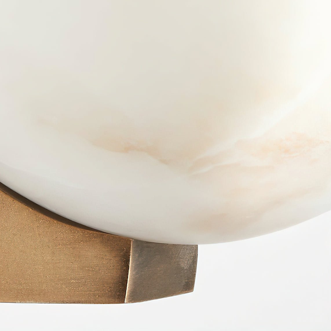 Corvina Bowl Alabaster Wall Light-Neutral Decor