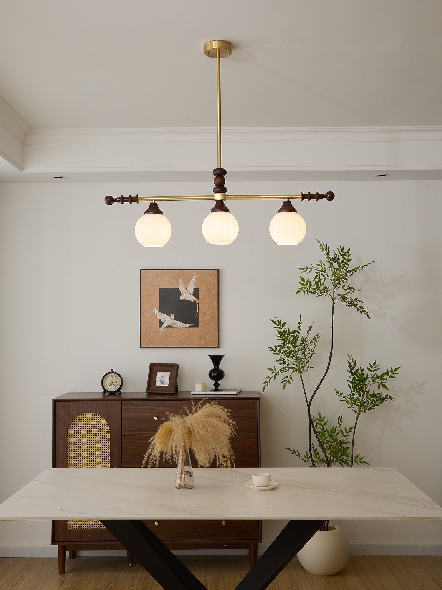 Vosole Traditional Elegance Vintage Wood Chandelier-Neutral Decor
